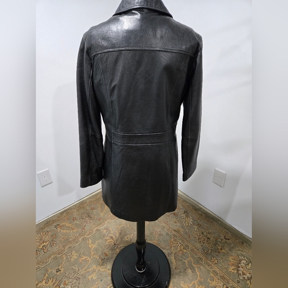 Wilsons Black Leather Jacket, Medium - Picture 6 of 16
